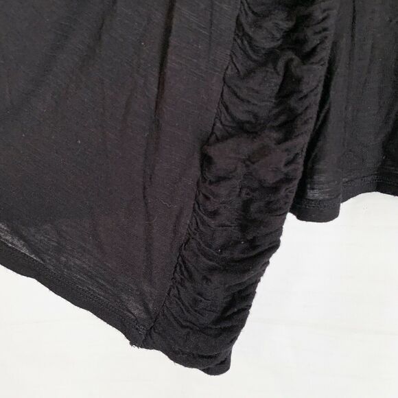 Decree S Top Solid Black Sleeveless Layer with Peplum Open Front Festivals! - Picture 3 of 7
